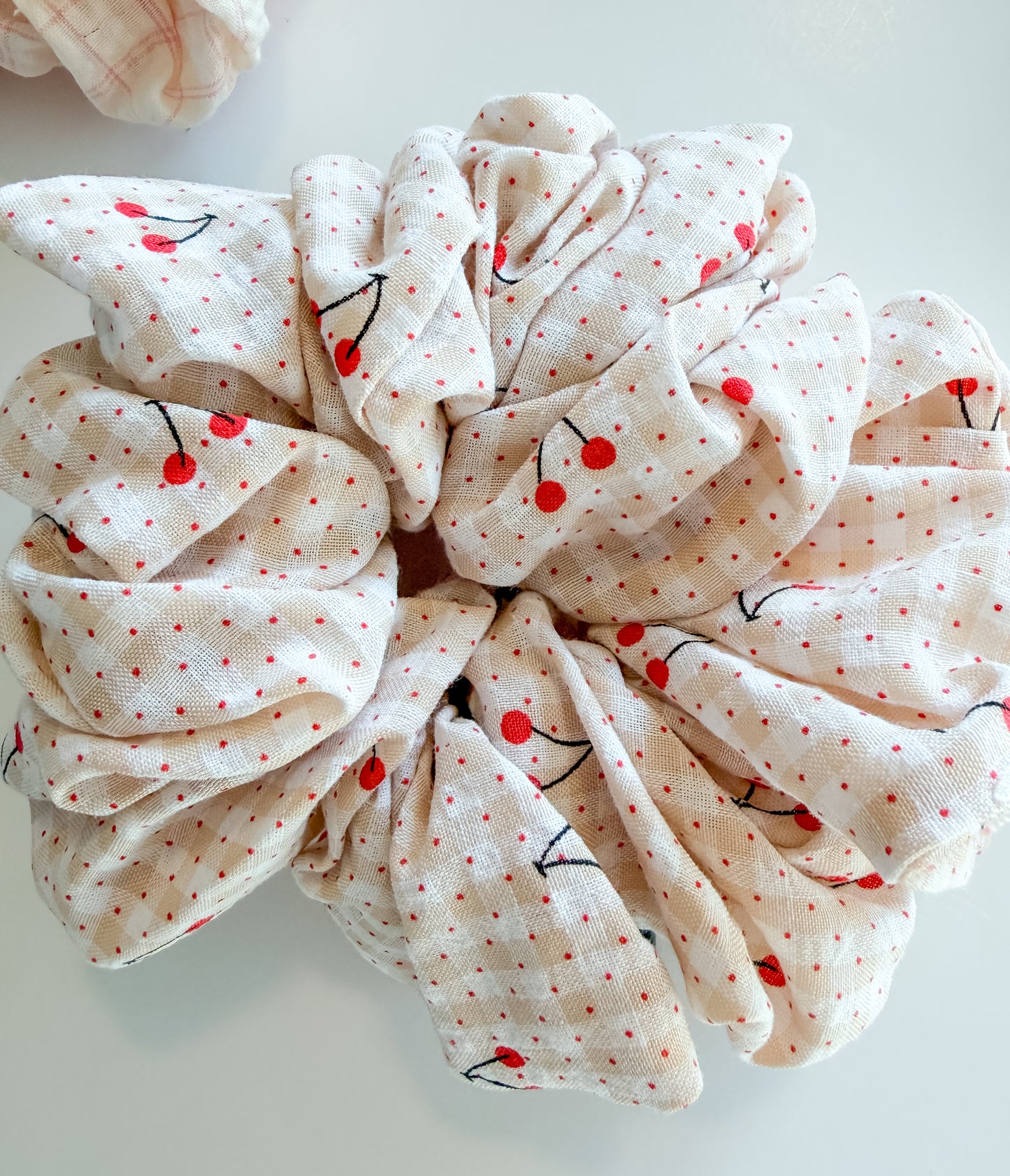Cherry Jumbo Scrunchie