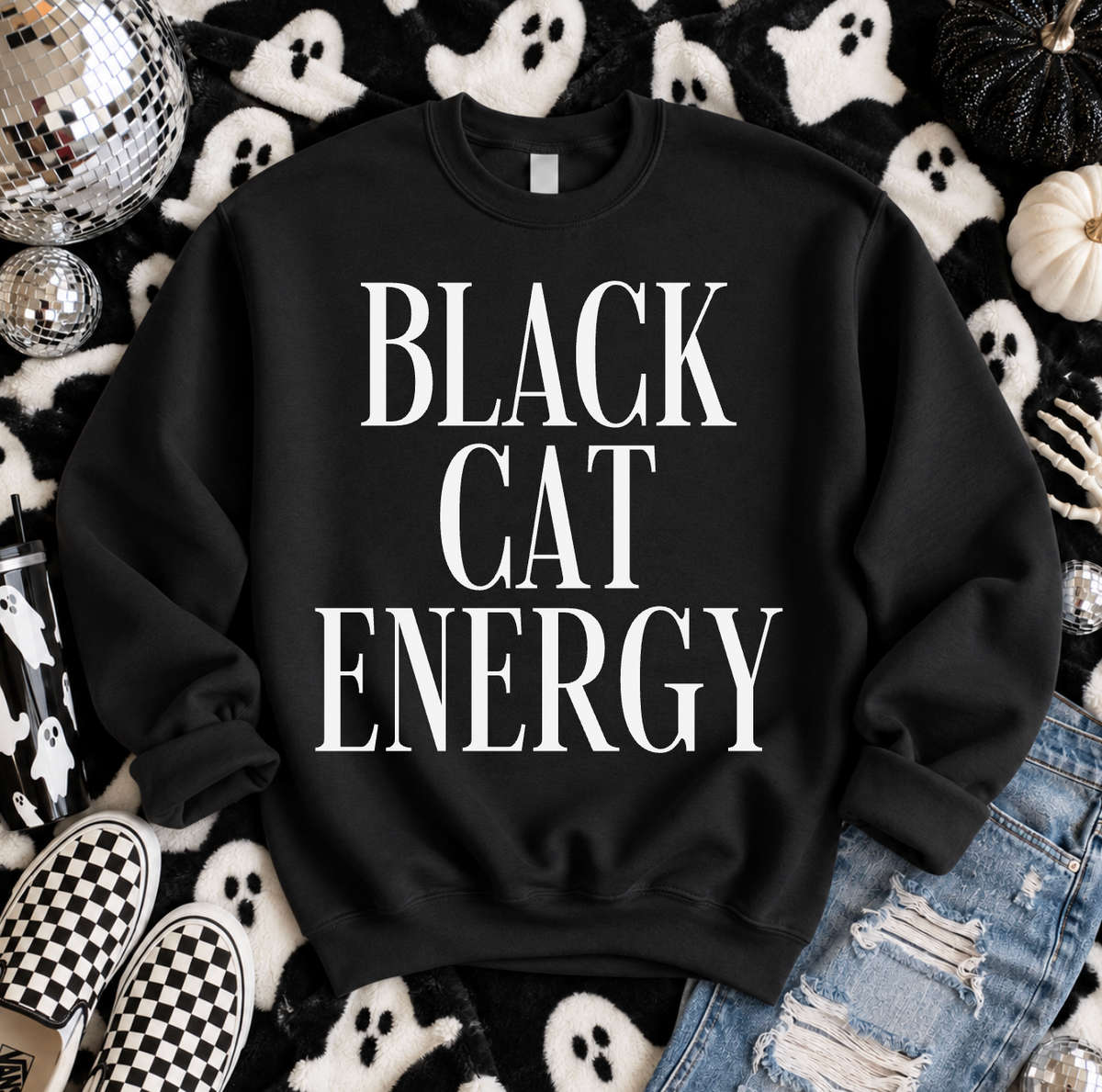 Black Cat Energy Crewneck