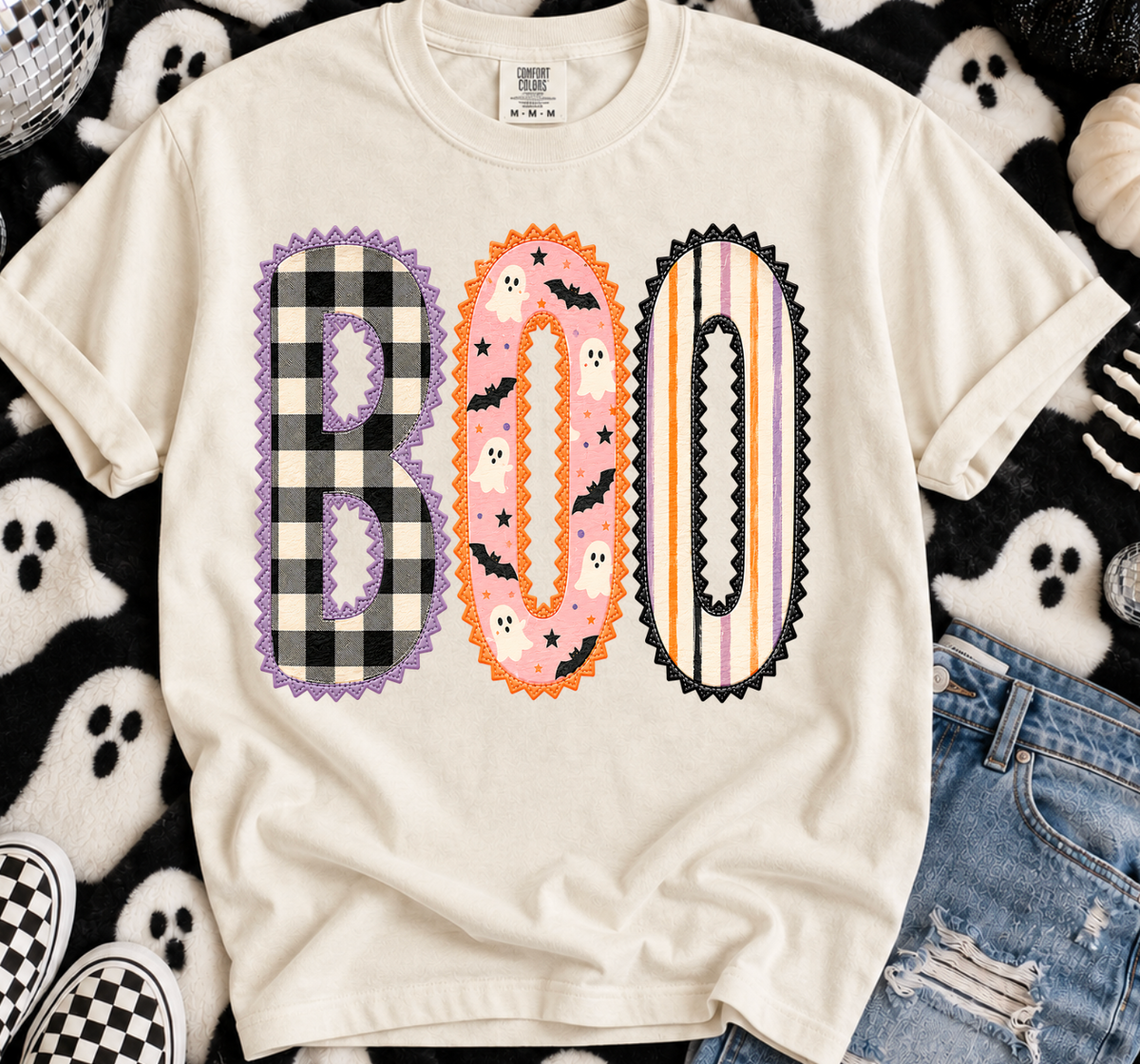 Patchwork Boo Tee