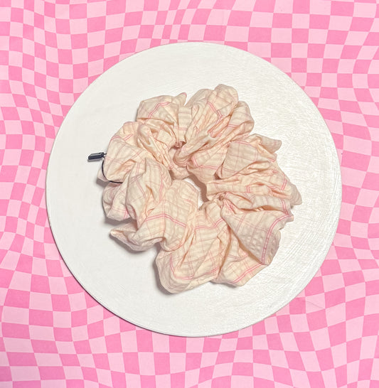 Oversized Gingham Scrunchie