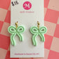 Green Bow Earrings