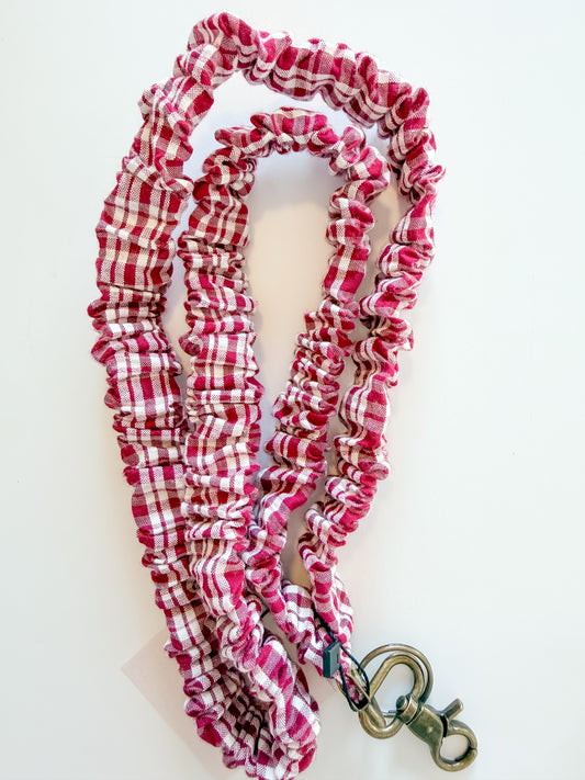 Maroon Gingham Lanyard