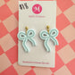 Blue Bow Earrings