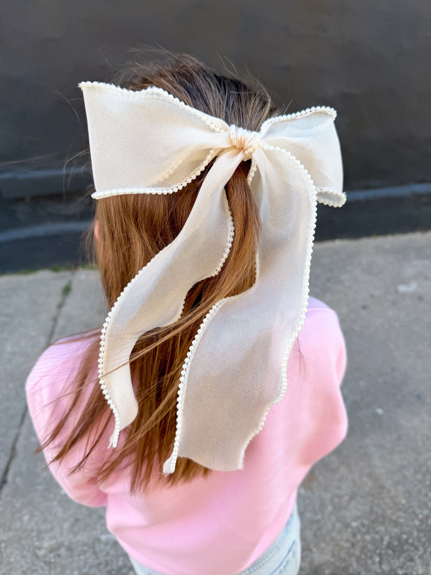 Oversized Ivory Bow