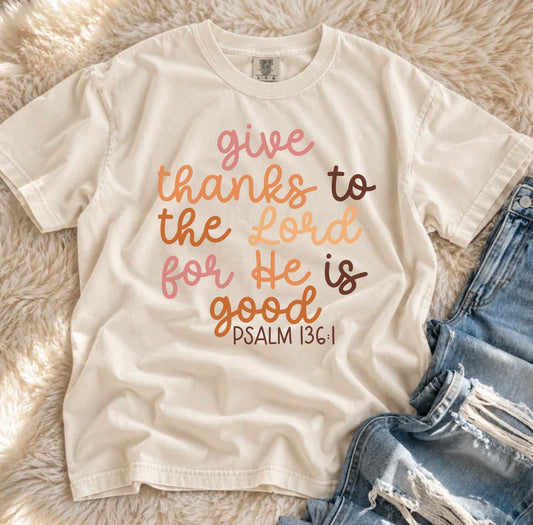 Give Thanks Tee-IVORY