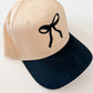 Bow Embroidered Hat