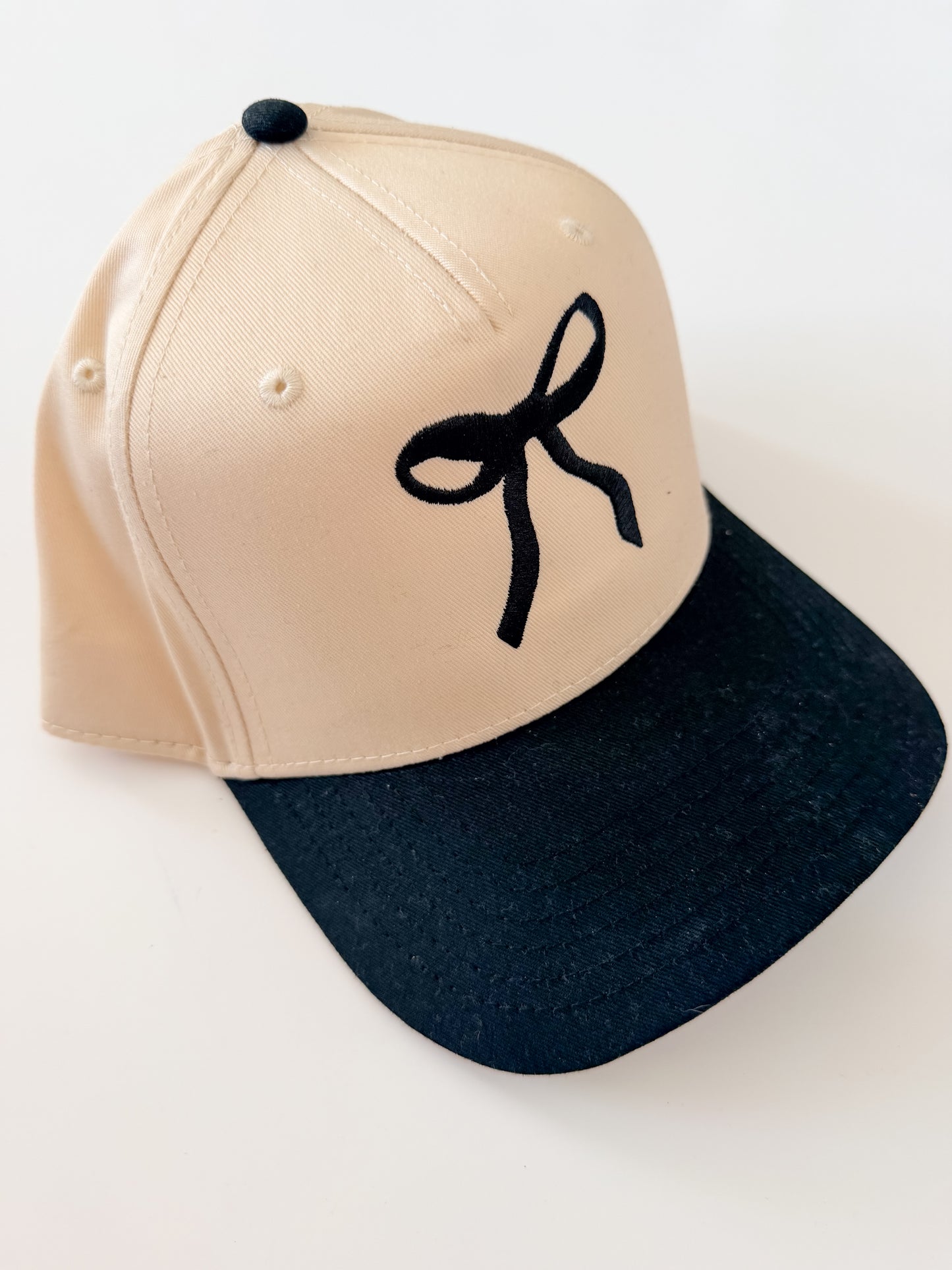 Bow Embroidered Hat