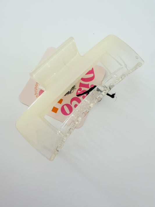 White Ombré Claw Clip