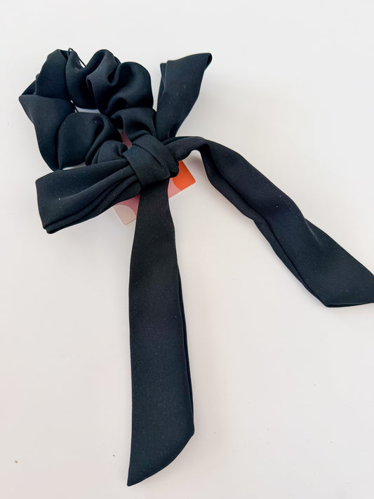 Black Bow Scrunchie